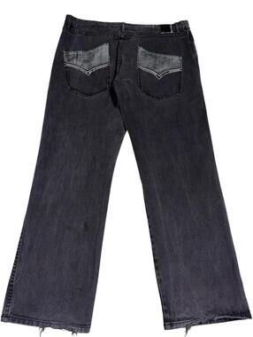 40 Vintage Pelle Pelle Jeans Leather Pocket Rhinestone Studded 90s Y2k Opium Vtg
